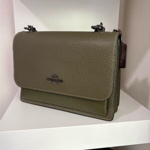 Coach Sage Green Leather Shoulder Bag